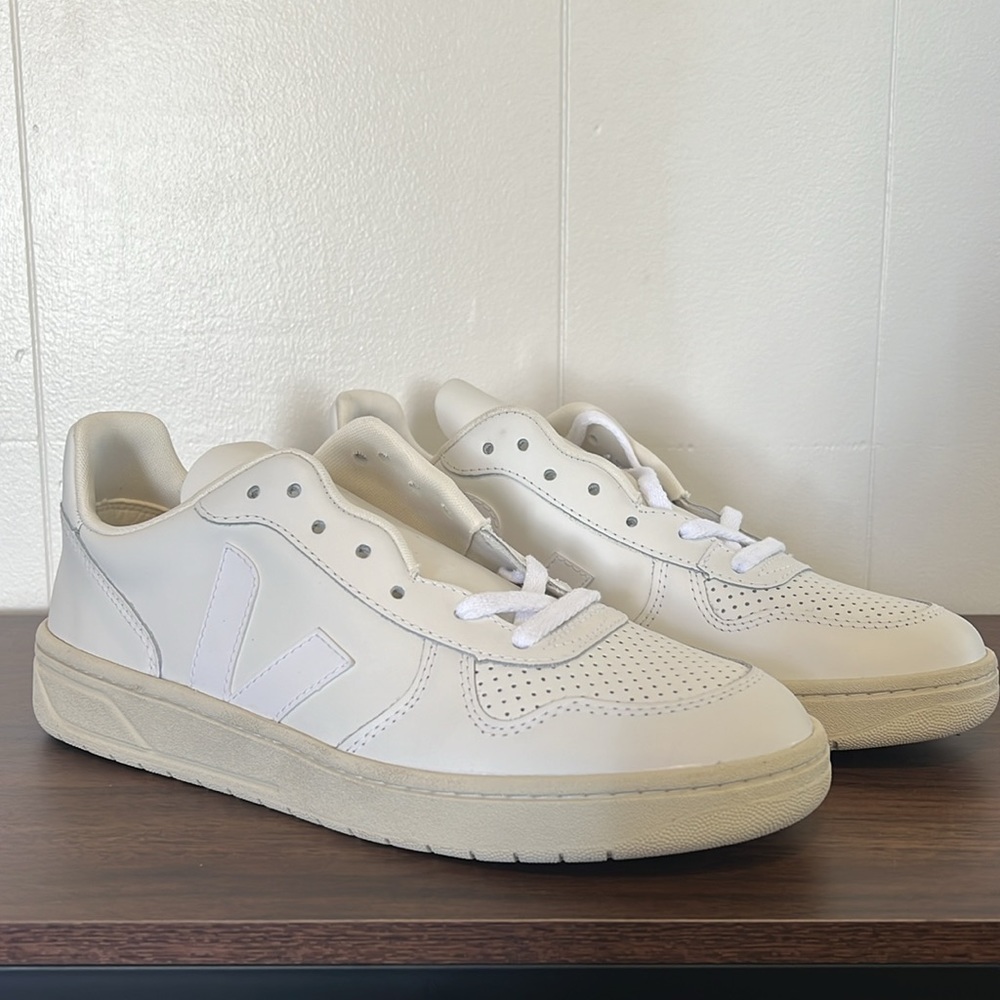 Veja White Leather Sneakers